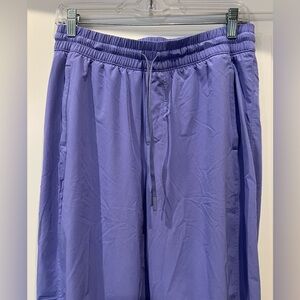 Athleta Lightweight Jogger Pants Purple Elastic Waist Zip Pocket Size 10